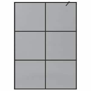 Zevnitř vstupní sprchová zeď Černá 140 x 195 cm tvrzené sklo - obrázek 4