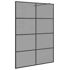 Zevnitř vstupní sprchová zeď Černá 140 x 195 cm tvrzené sklo - obrázek 2