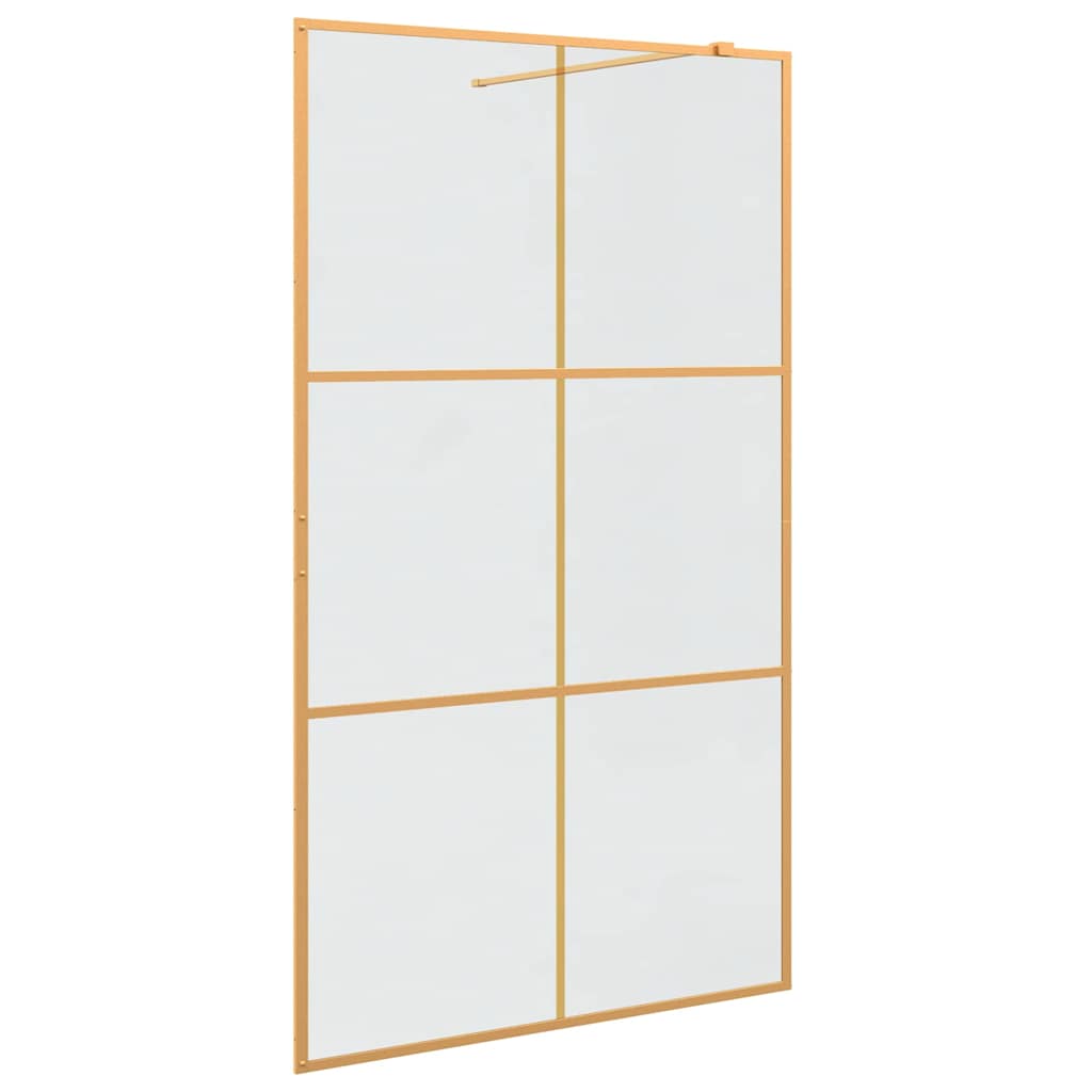 Thumbnail - vidaXL Walk-in Duschwand Gold 115 x 195 cm Gehärtetes Glas