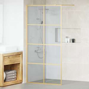 Stena za odprto prho Zlata 100 x 195 cm kaljeno steklo