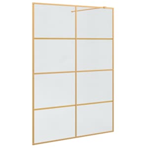 Zevnitř vstupní sprchová zeď Zlatá 140 x 195 cm tvrzené sklo - obrázek 2