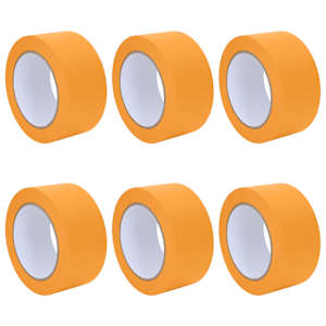 Maskovací pásky pro malíře 6 pcs Žlutá 50mm x 50m Papír - obrázek 2