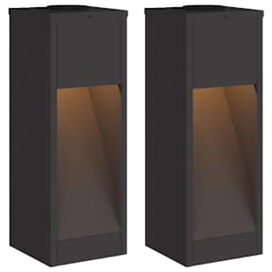 vidaXL P&auml;ikese Led Rada Valgus 2 tk Soe valge 18 x 18 x 50 cm