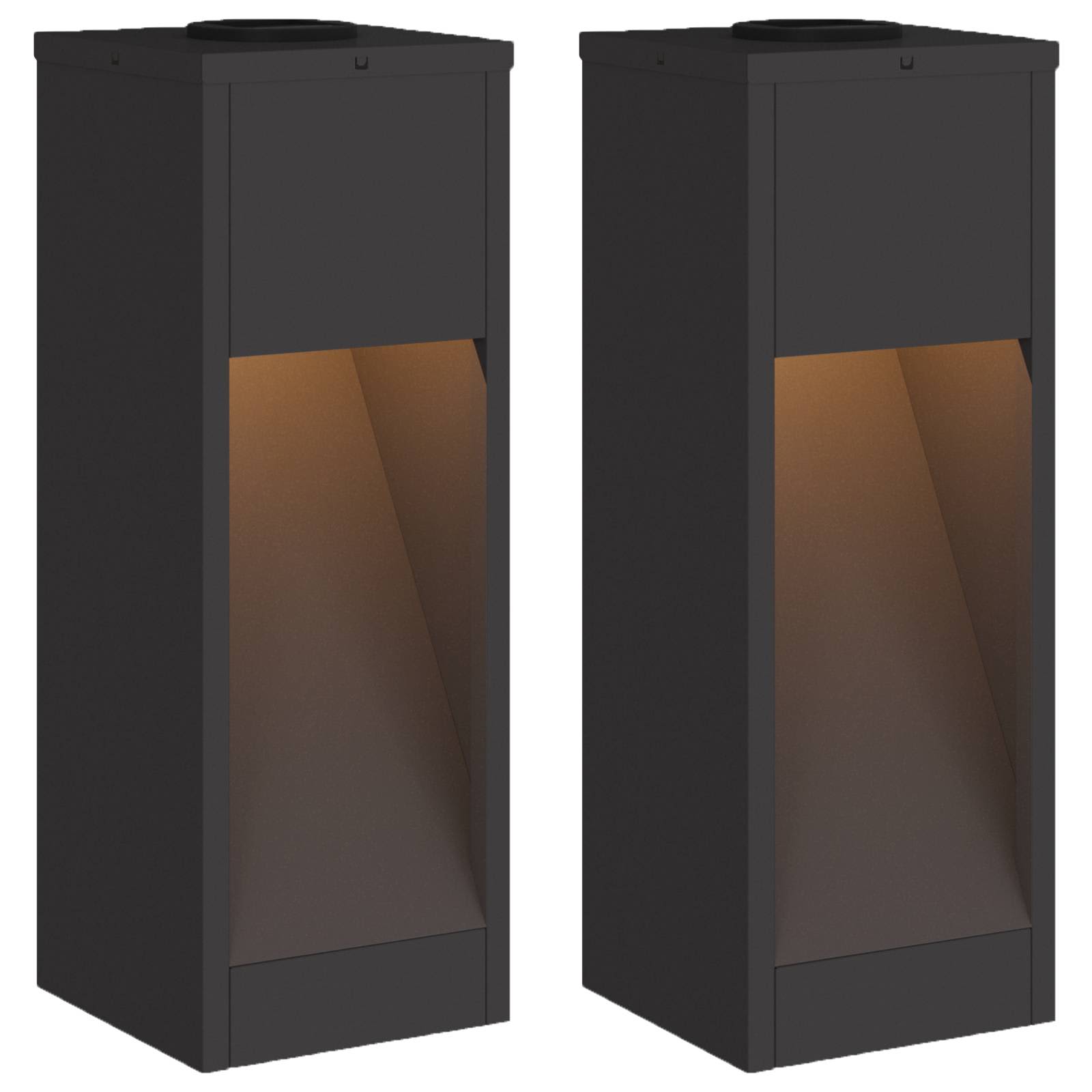 Thumbnail - vidaXL Solar LED Wegeleuchte 2 pcs Schwarz Kalt gewalzter Stahl