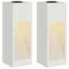 vidaXL P&auml;ikese Led Rada Valgus 2 tk Soe valge 18 x 18 x 50 cm