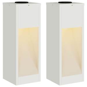 vidaXL P&auml;ikese Led Rada Valgus 2 tk Soe valge 18 x 18 x 50 cm