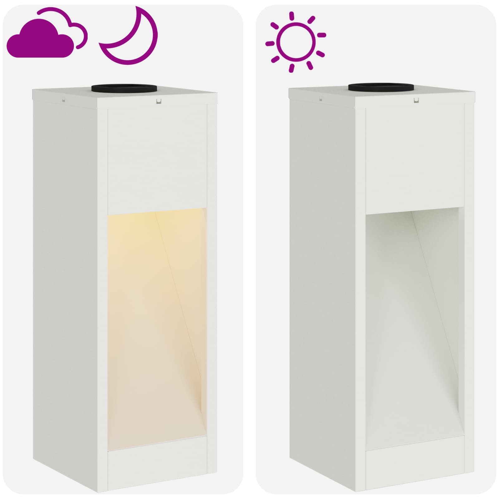 Solární LED osvětlení cesty 2 pcs Bílá Studeně válcovaná ocel - obrázek 15