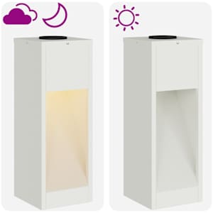 Solární LED osvětlení cesty 2 pcs Bílá Studeně válcovaná ocel - obrázek 15