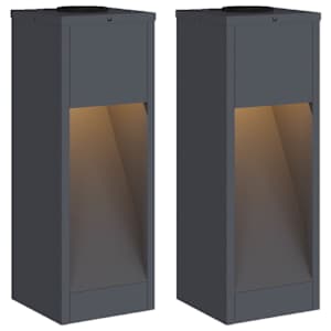 vidaXL P&auml;ikese Led Rada Valgus 2 tk Soe valge 18 x 18 x 50 cm
