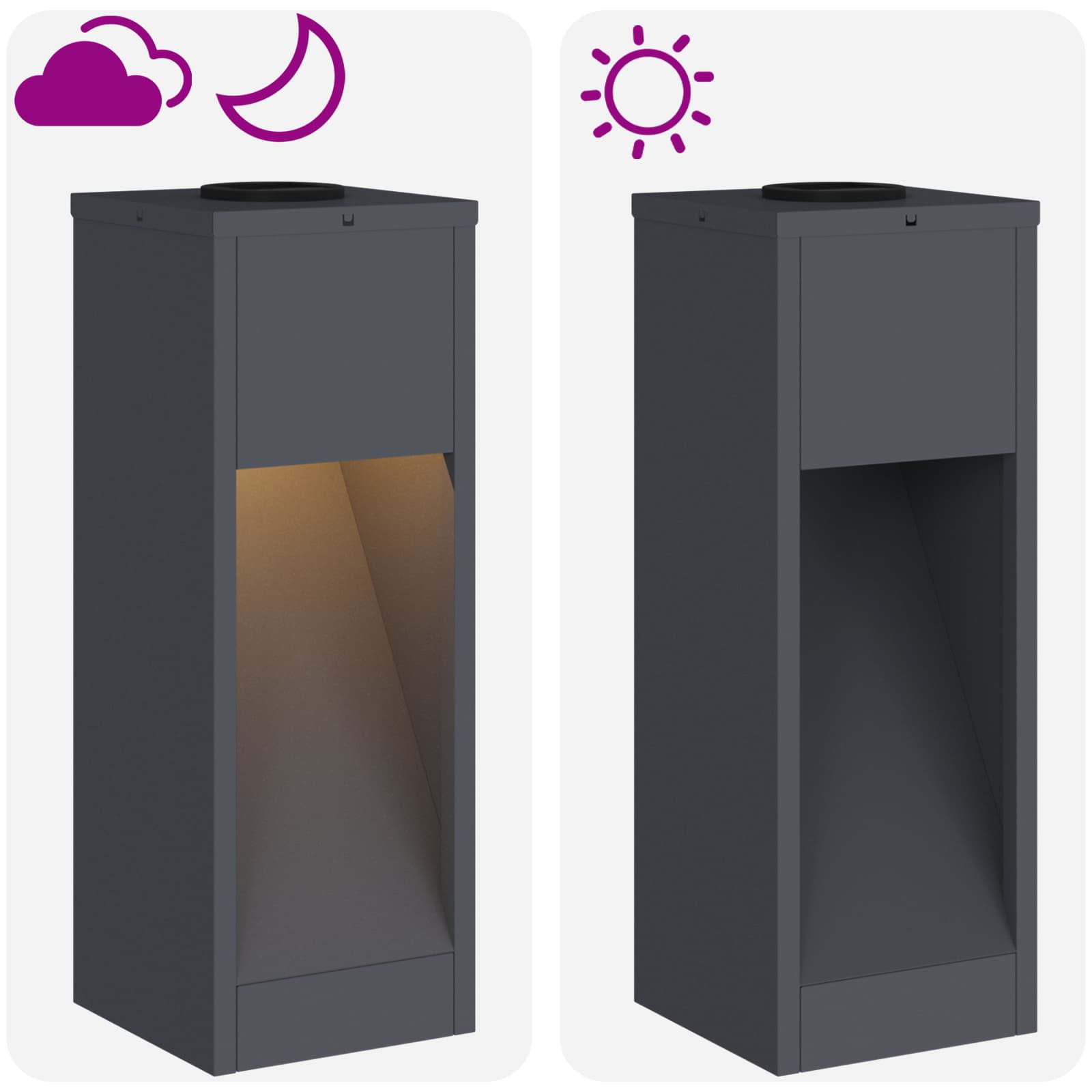 Solární LED osvětlení cesty 2 pcs Antracit - obrázek 15