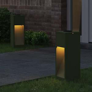 Solární LED osvětlení cesty 2 pcs Olivově zelená - obrázek 3