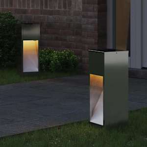Solární LED osvětlení cesty 2 pcs Stříbrná Pozinkovaný - obrázek 3