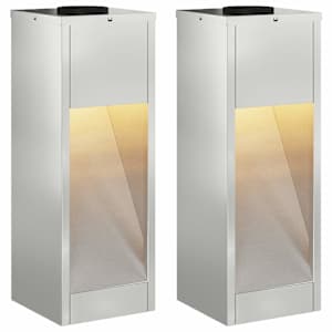 vidaXL P&auml;ikese Led Rada Valgus 2 tk Soe valge 18 x 18 x 50 cm