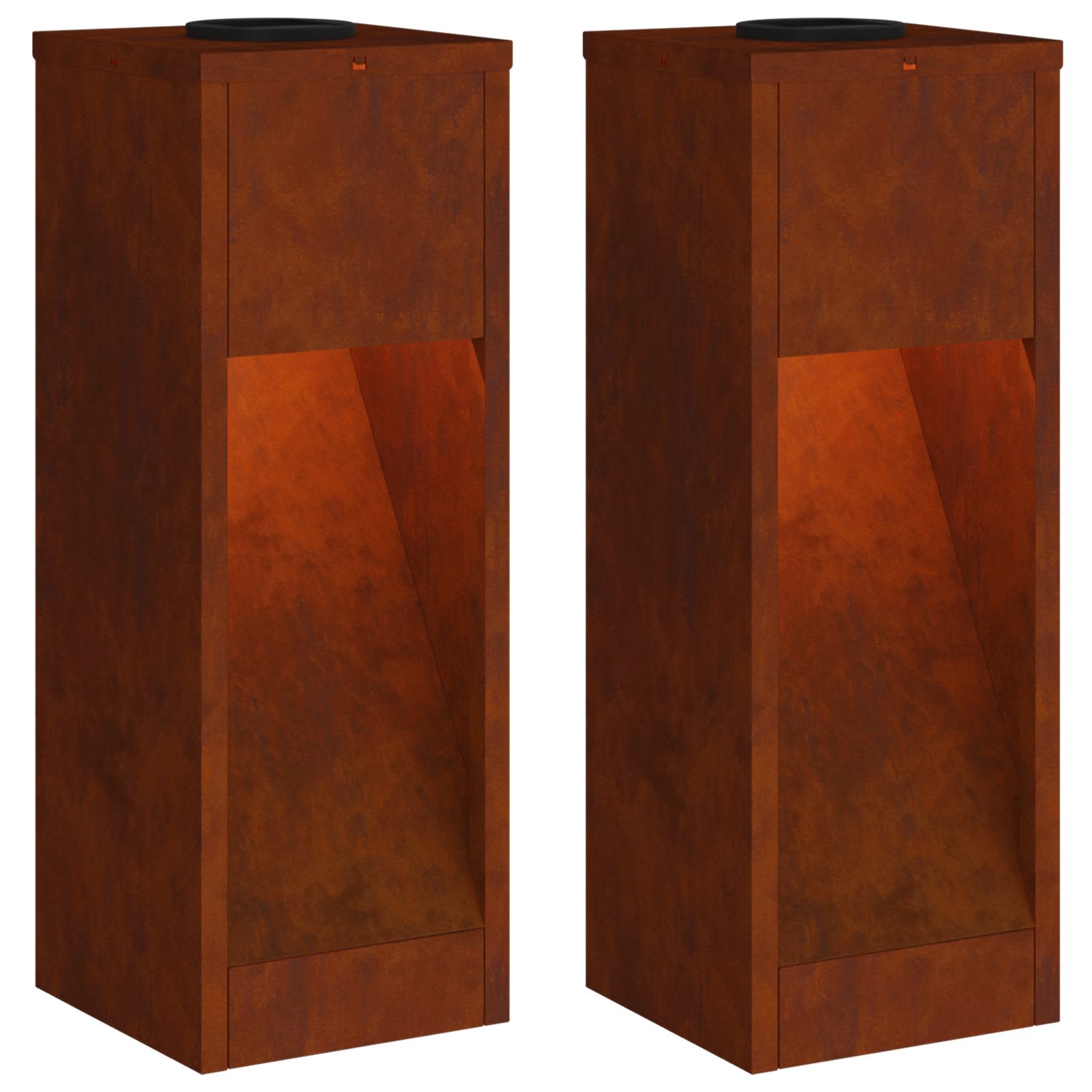 Thumbnail - vidaXL Solar LED Wegeleuchte 2 pcs Bronze Wetterfeststahl