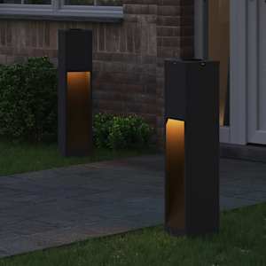 Solární LED osvětlení cesty 2 pcs Černá Studeně válcovaná ocel - obrázek 3