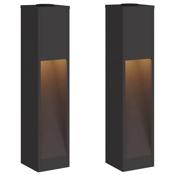 vidaXL P&auml;ikese Led Rada Valgus 2 tk Soe valge 18 x 18 x 80 cm
