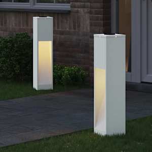 Solární LED osvětlení cesty 2 pcs Bílá Studeně válcovaná ocel - obrázek 3