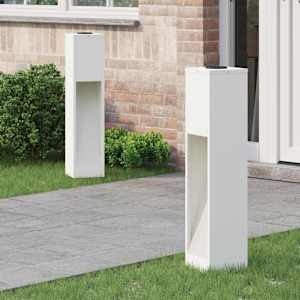 Sončna LED svetilka za pot 2 pcs Bela Medenina