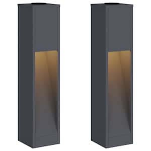 vidaXL P&auml;ikese Led Rada Valgus 2 tk Soe valge 18 x 18 x 80 cm