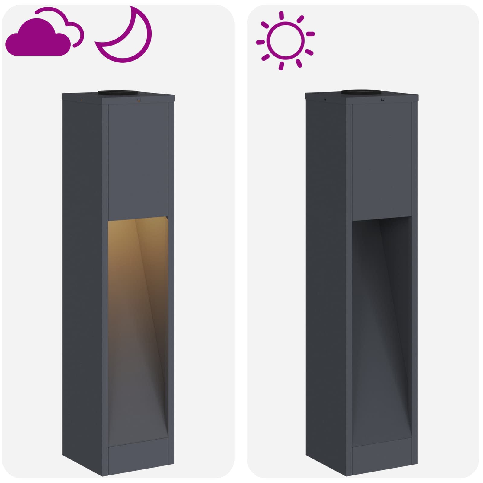 Solární LED osvětlení cesty 2 pcs Antracit - obrázek 15