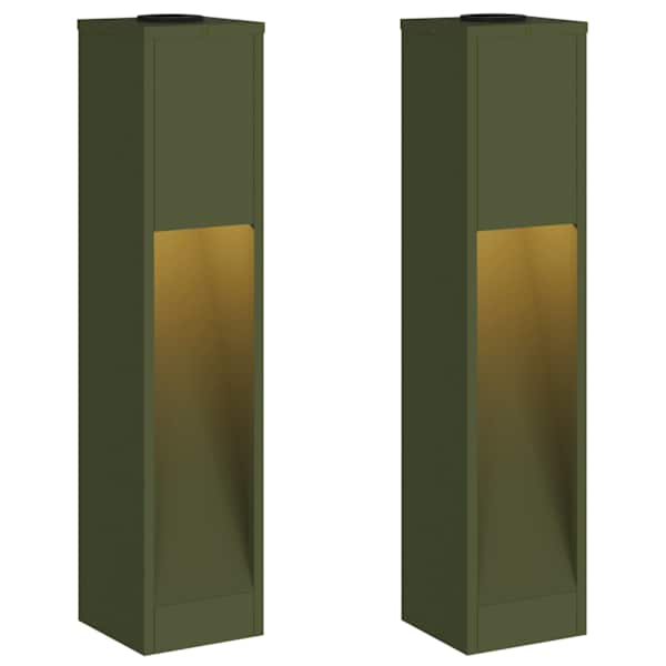 vidaXL P&auml;ikese Led Rada Valgus 2 tk Soe valge 18 x 18 x 80 cm