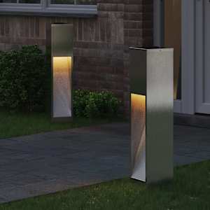 Solární LED osvětlení cesty 2 pcs Stříbrná Nerezová ocel - obrázek 3