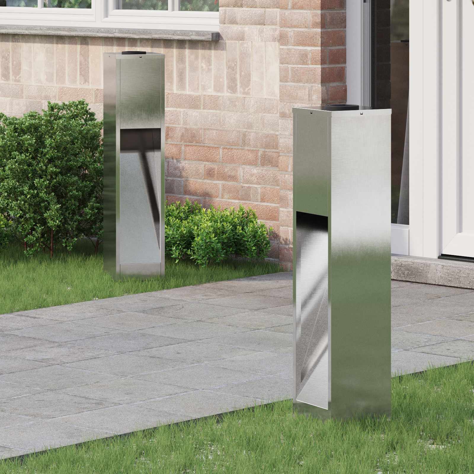 vidaXL Solar LED Wegeleuchte 2 pcs Edelstahl Edelstahl