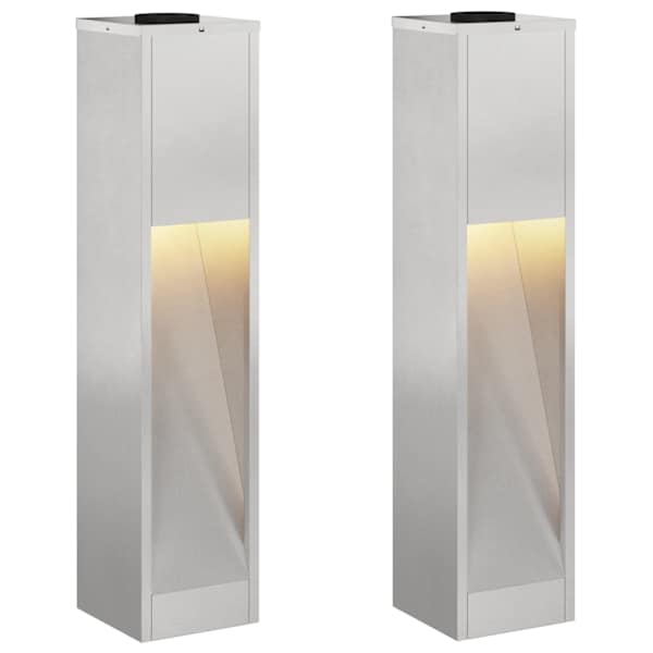 vidaXL P&auml;ikese Led Rada Valgus 2 tk Soe valge 18 x 18 x 80 cm