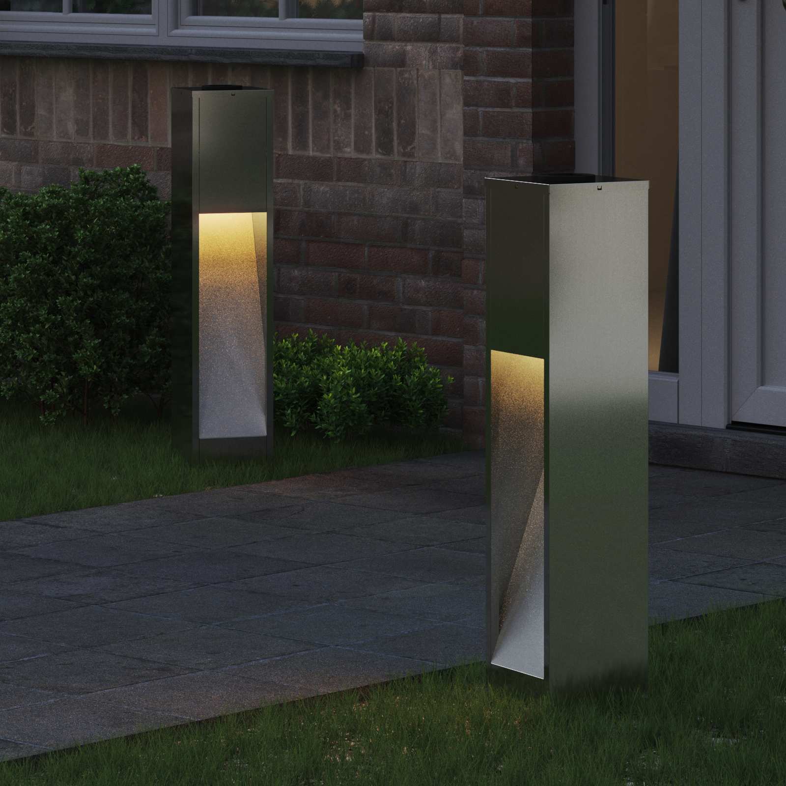 Zonne LED Padverlichting 2 pcs Gegalvaniseerd Gegalvaniseerd image 3