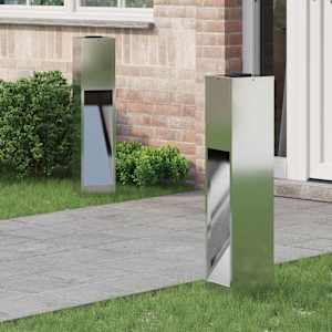 Sončna LED svetilka za pot 2 pcs srebrna Cinkano