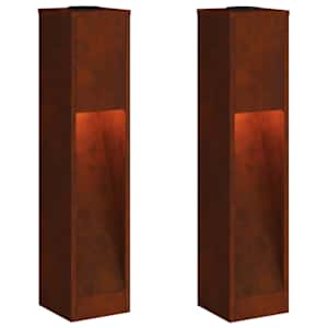 vidaXL P&auml;ikese Led Rada Valgus 2 tk Soe valge 18 x 18 x 80 cm