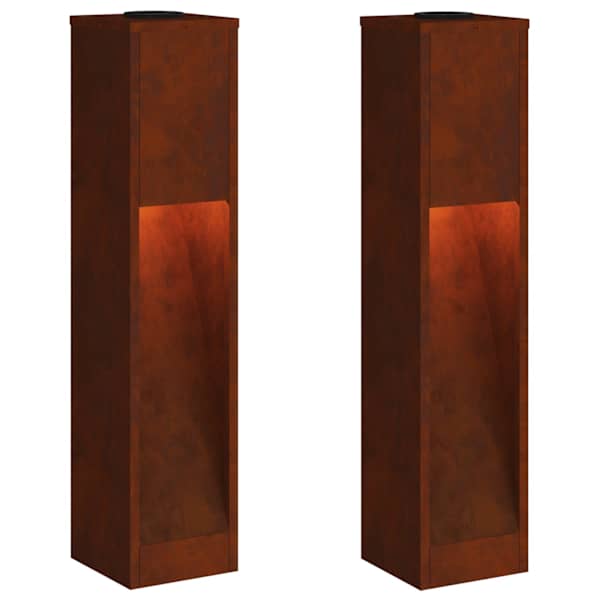 vidaXL P&auml;ikese Led Rada Valgus 2 tk Soe valge 18 x 18 x 80 cm