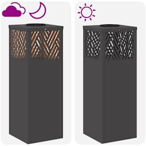 Solární LED Cestovní Světlo 2 pcs Černá Studeně válcovaná ocel - obrázek 13