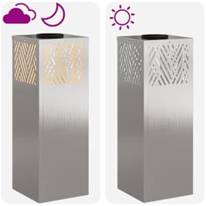 Solární LED Cestovní Světlo 2 pcs Stříbrná Nerezová ocel - obrázek 13