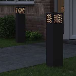 Solární LED Cestovní Světlo 2 pcs Černá Studeně válcovaná ocel - obrázek 3