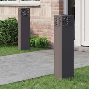 Solarno LED svetilo za pot 2 pcs Črna Medenina