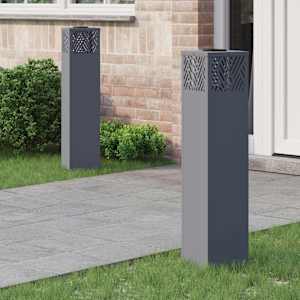 Solarno LED svetilo za pot 2 pcs Antracit Medenina