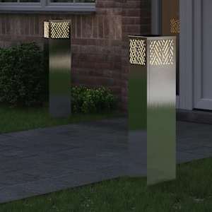 Solární LED Cestovní Světlo 2 pcs Stříbrná Nerezová ocel - obrázek 3