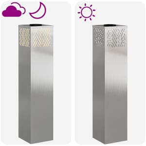 Solární LED Cestovní Světlo 2 pcs Stříbrná Nerezová ocel - obrázek 13