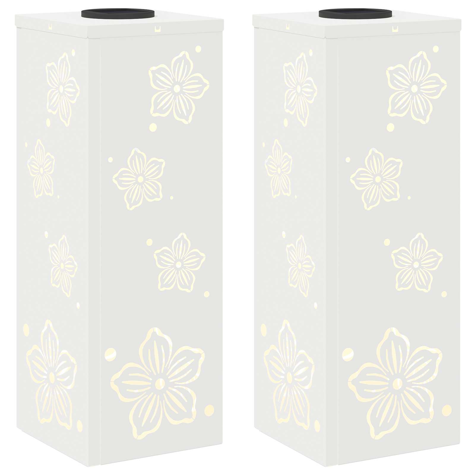 Thumbnail - vidaXL Solar LED Weg Licht 2 pcs Weiß Kalt gewalzter Stahl