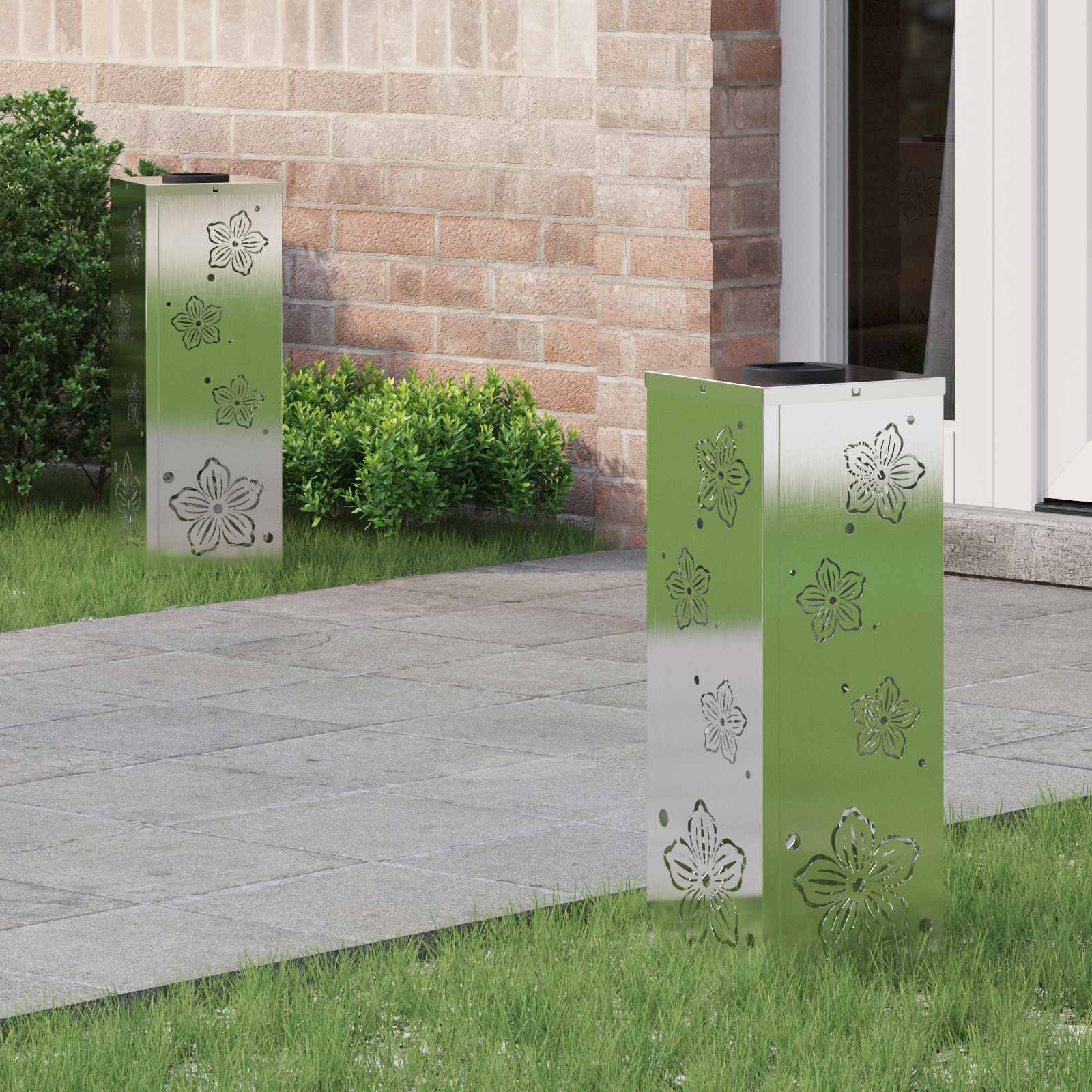 Solar LED Pad Licht 2 pcs Roestvrij staal Roestvrij staal image 1