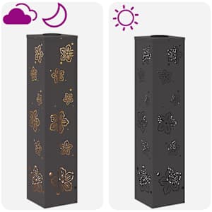 Solární LED Cestovní Světlo 2 pcs Černá Studeně válcovaná ocel - obrázek 13