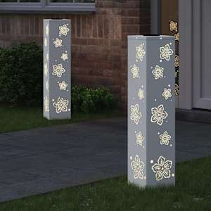 Solární LED Cestovní Světlo 2 pcs Bílá Studeně válcovaná ocel - obrázek 3