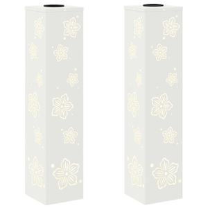 Solární LED Cestovní Světlo 2 pcs Bílá Studeně válcovaná ocel - obrázek 2