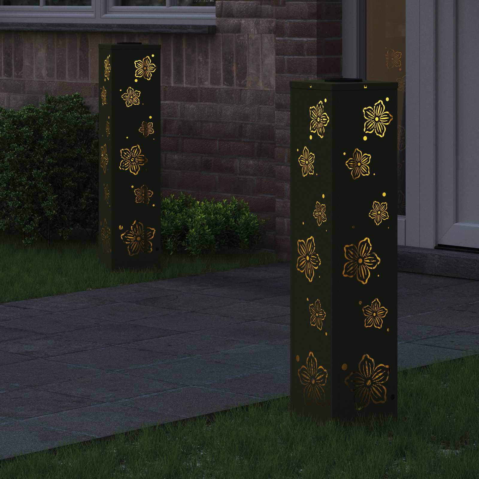 Solar LED Pad Licht 2 pcs Olijf Groen Koudgewalst staal image 3