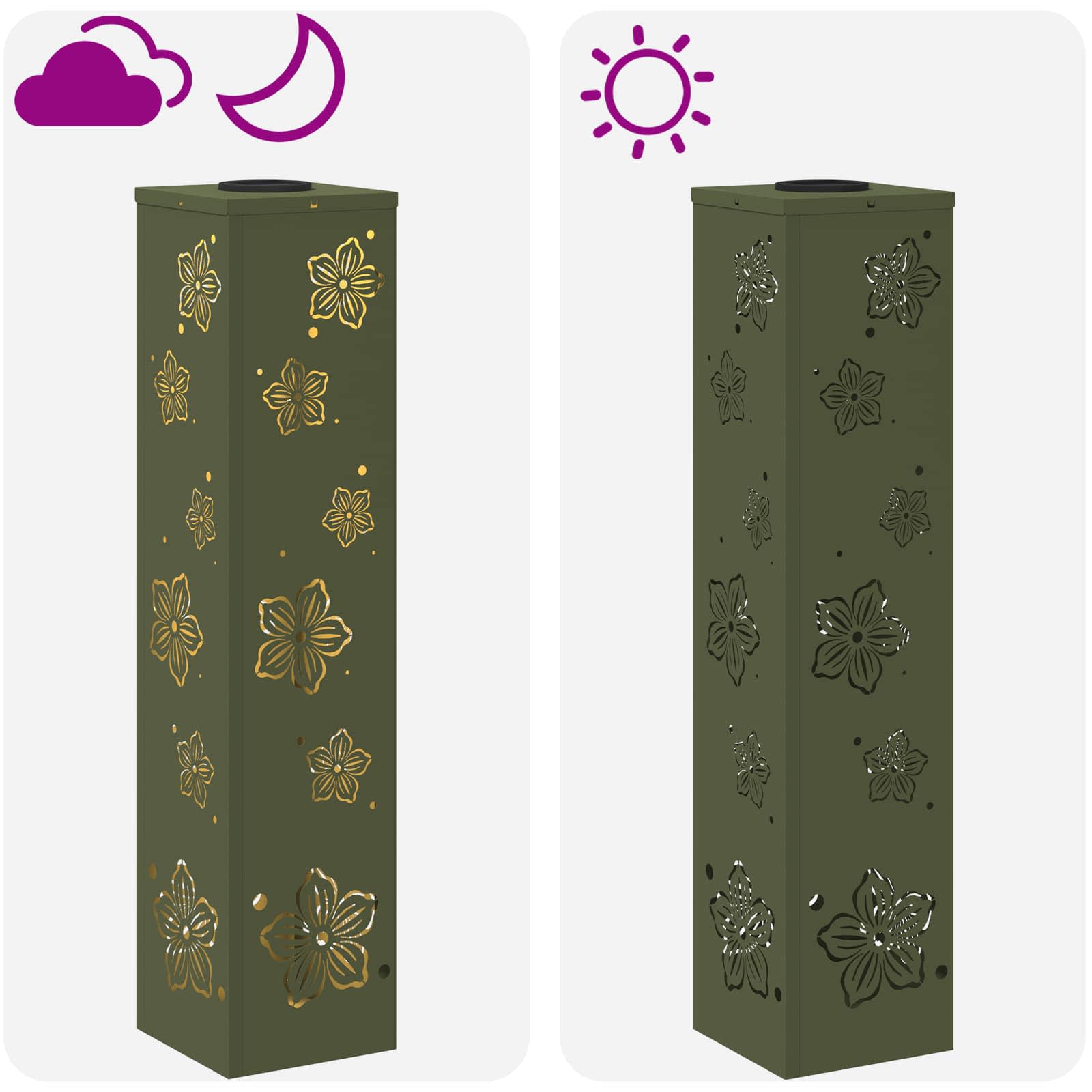 Solar LED Pad Licht 2 pcs Olijf Groen Koudgewalst staal image 13