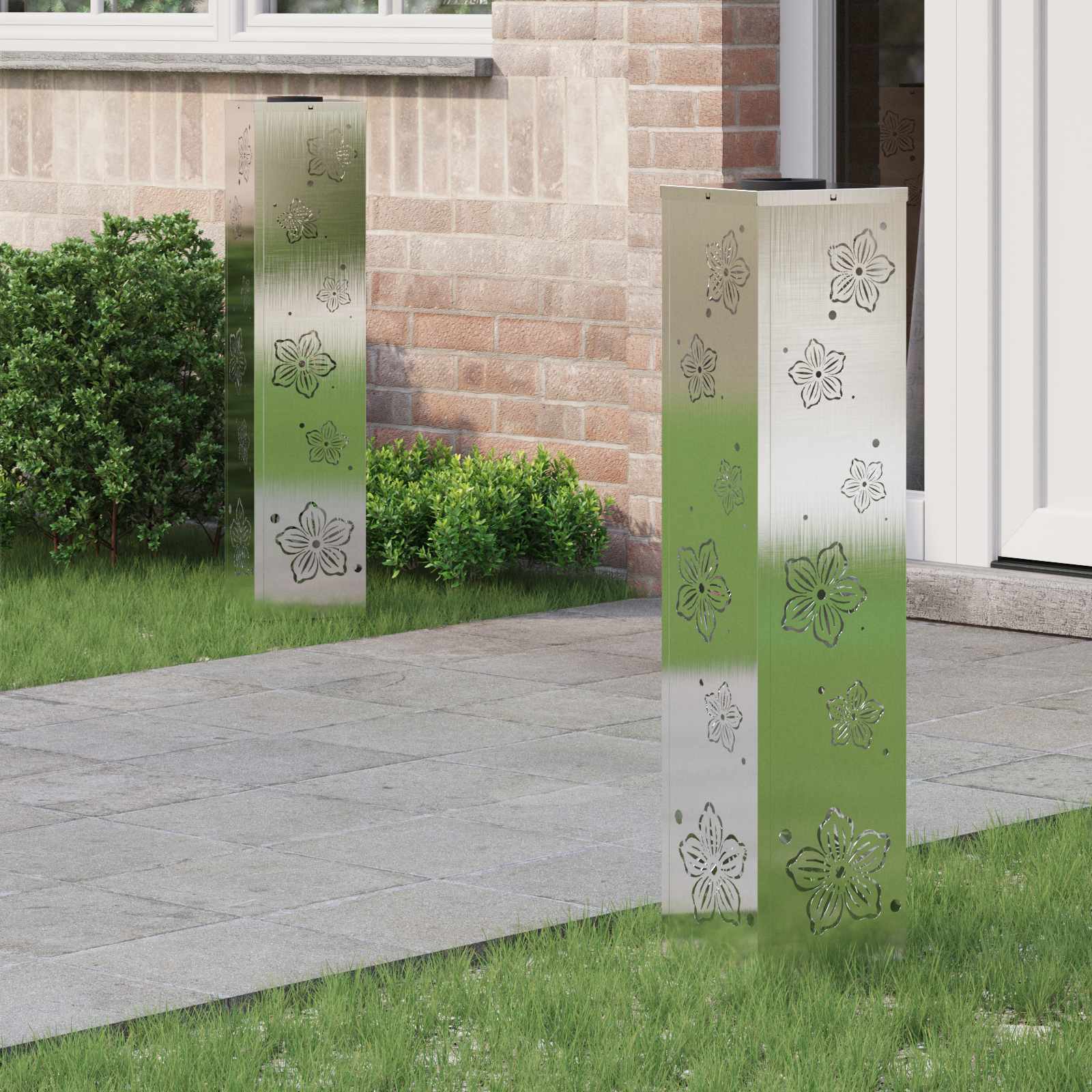 Solar LED Pad Licht 2 pcs Roestvrij staal Roestvrij staal image 1