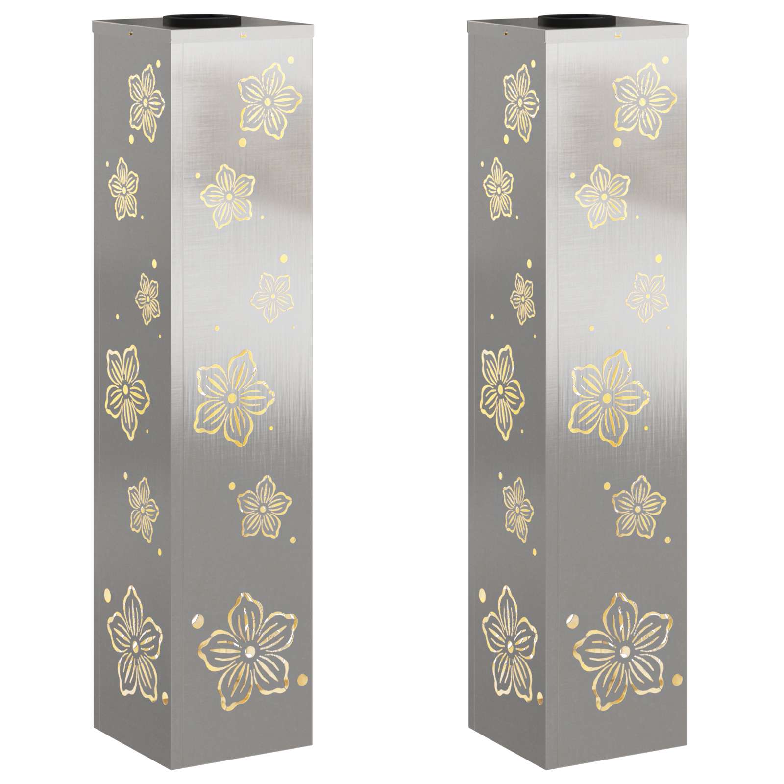 Thumbnail - vidaXL Solar LED Weg Licht 2 pcs Silber Edelstahl