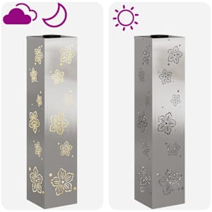 Solární LED Cestovní Světlo 2 pcs Stříbrná Nerezová ocel - obrázek 13