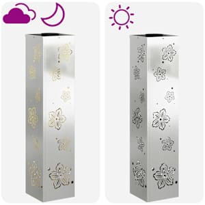 Solární LED Cestovní Světlo 2 pcs Stříbrná Pozinkovaná ocel - obrázek 13